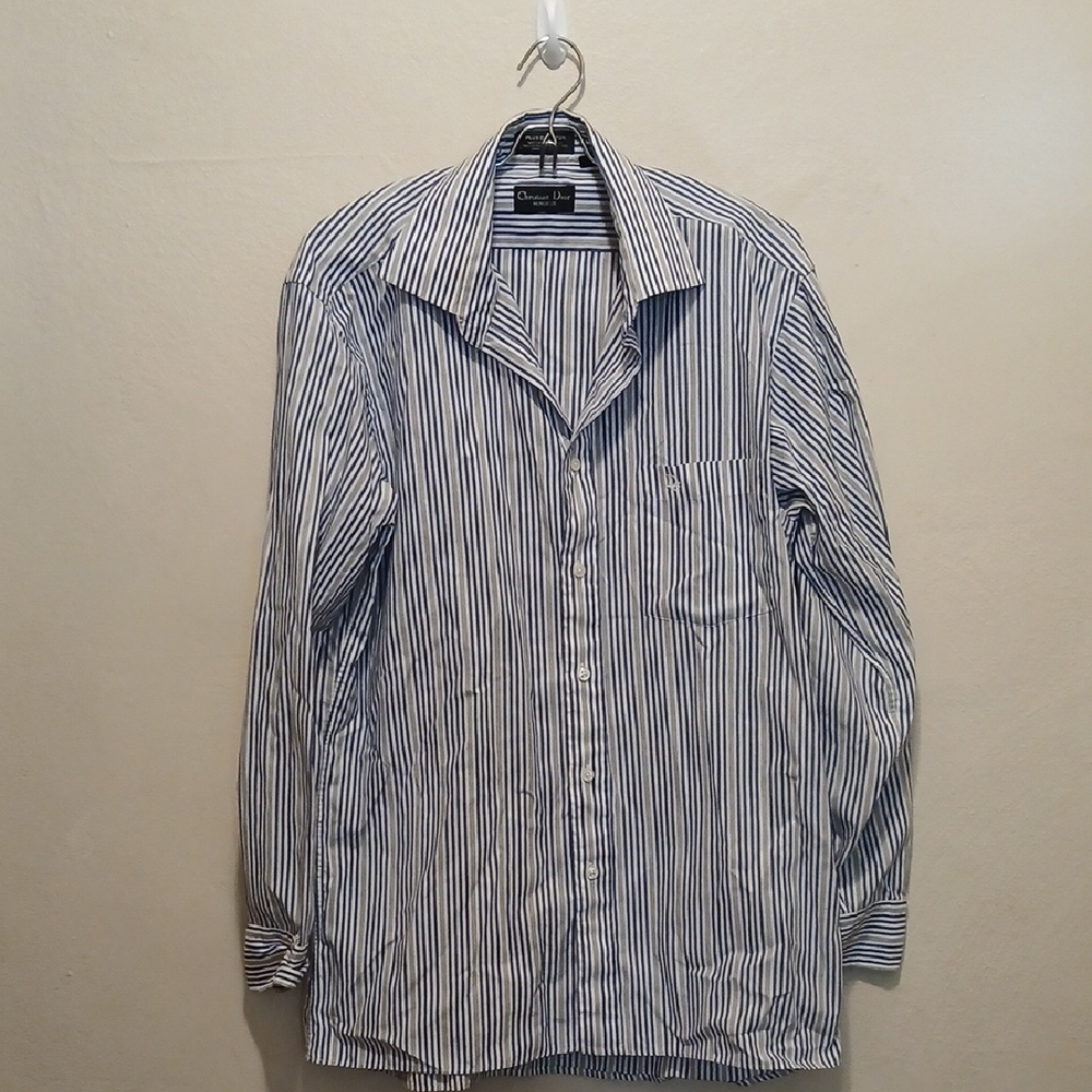 Classic Blue Striped Men's Shirt